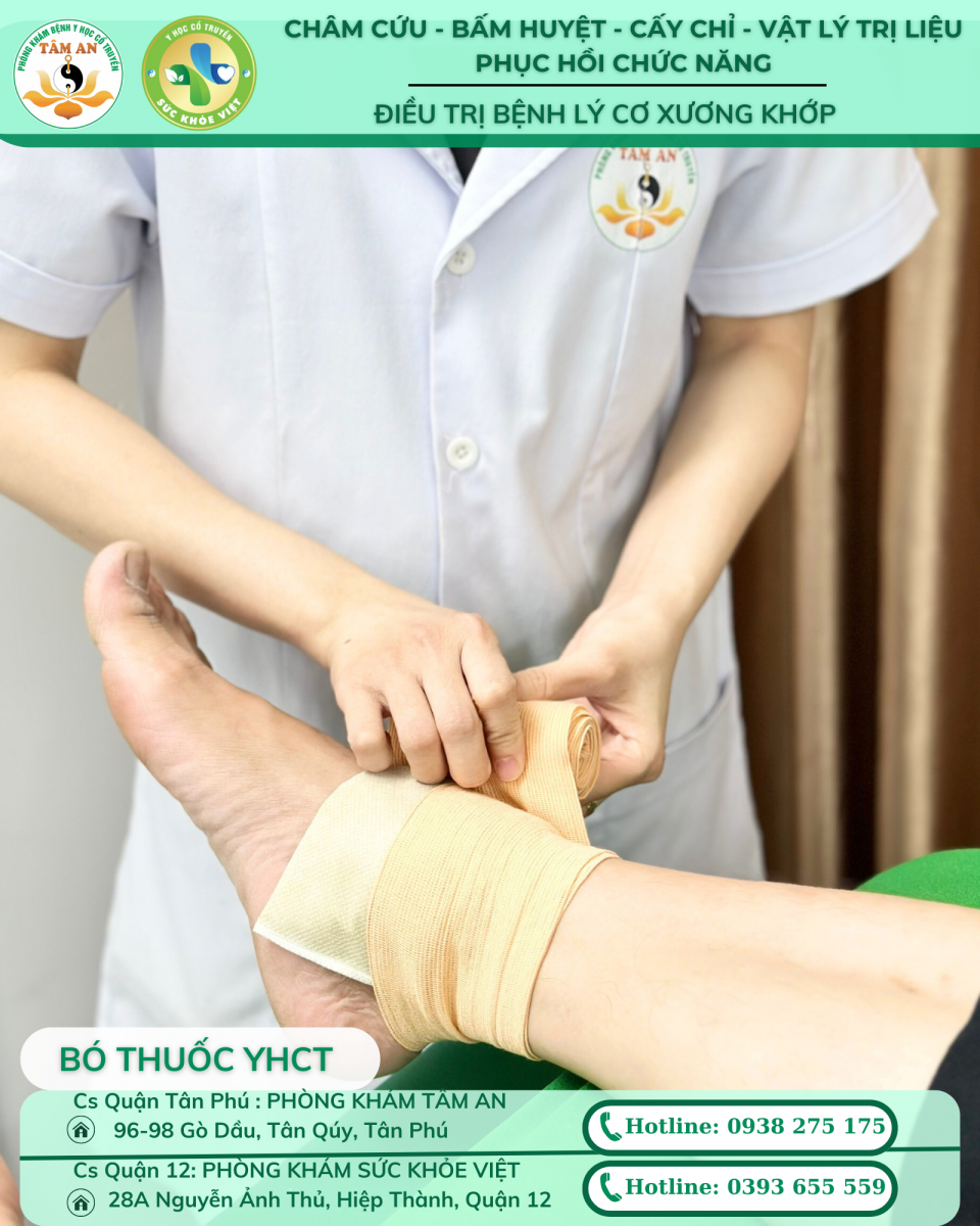 bó thuốc bong gân
